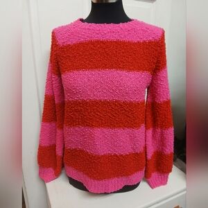 JODIFL Women's Small Two-Tone Long Drop Sleeve Pullover Sweater